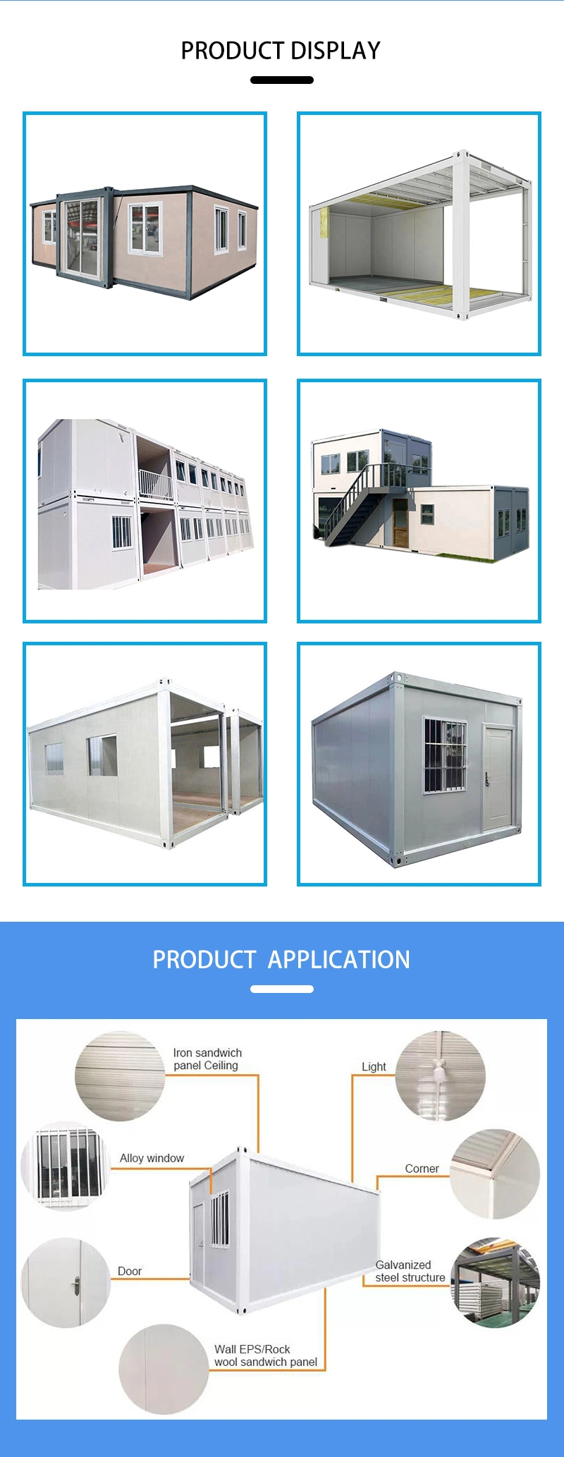 Low Cost Modular Prefabricated Portable Fold out House 20FT Office Folding Container House