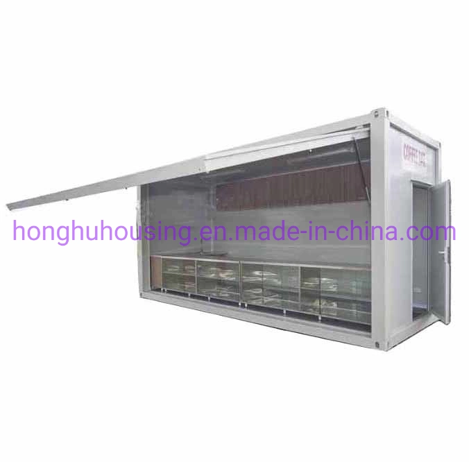 Steel Structure Prefabricated Modular 20 FT Fiberglass Prefab Home Container Shop for Cafe/Coffee
