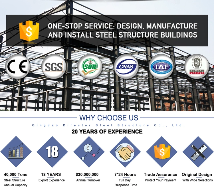 Qingdao Customized Design Prefabricated Steel Structure Cattle Farm Barn House