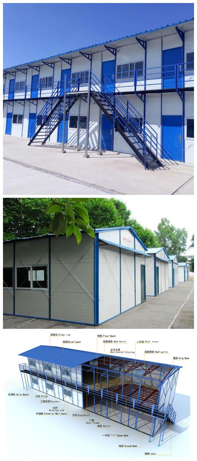 Light Steel Structure Prefab House and Prefab Warehouse Prefab Dormitory