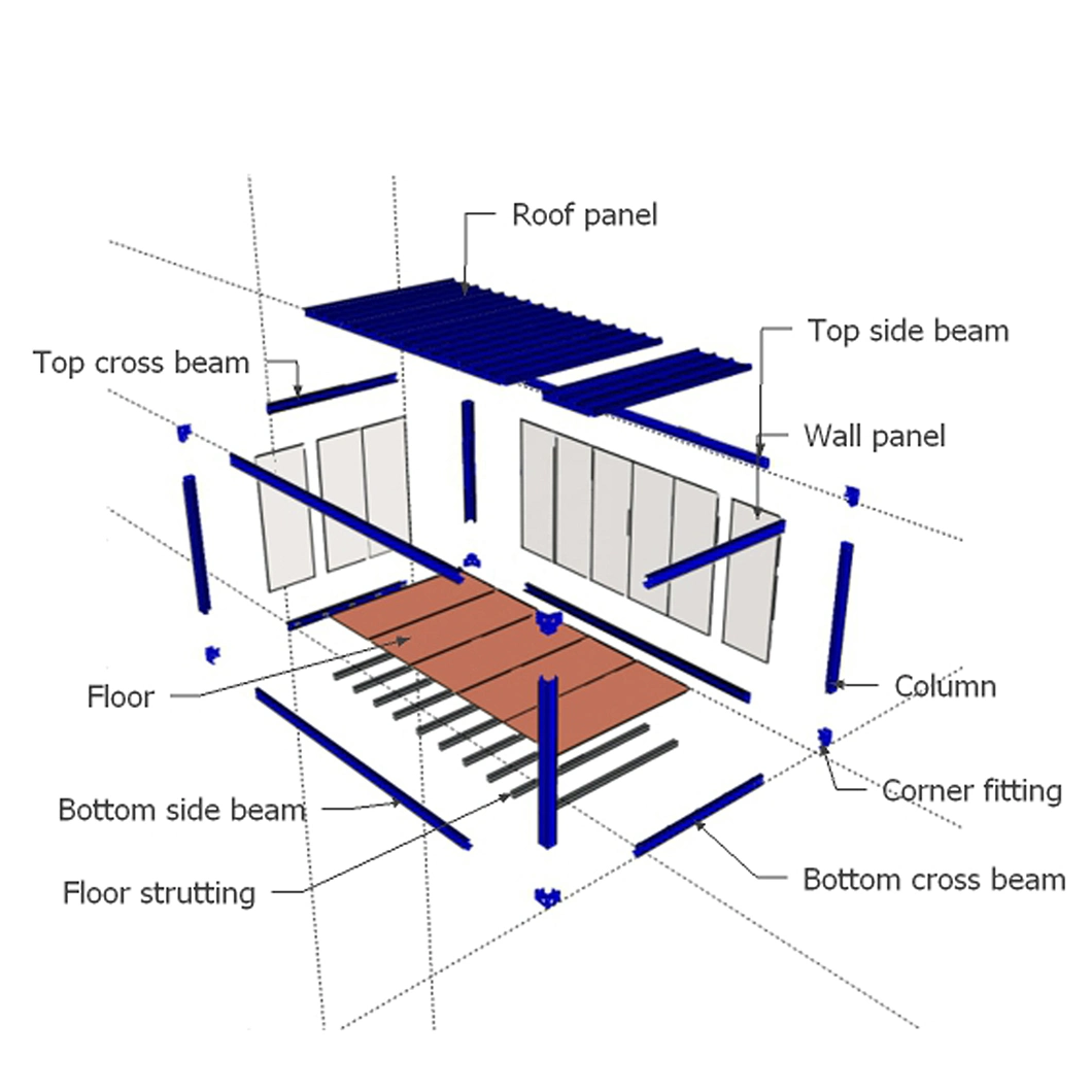 Two-Story Portable Mobile Modular Container House for Domitory