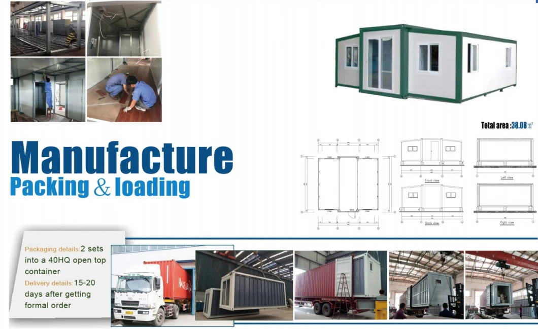 Container Home/Luxury Prefabricated Container House USA/20FT Expandable House