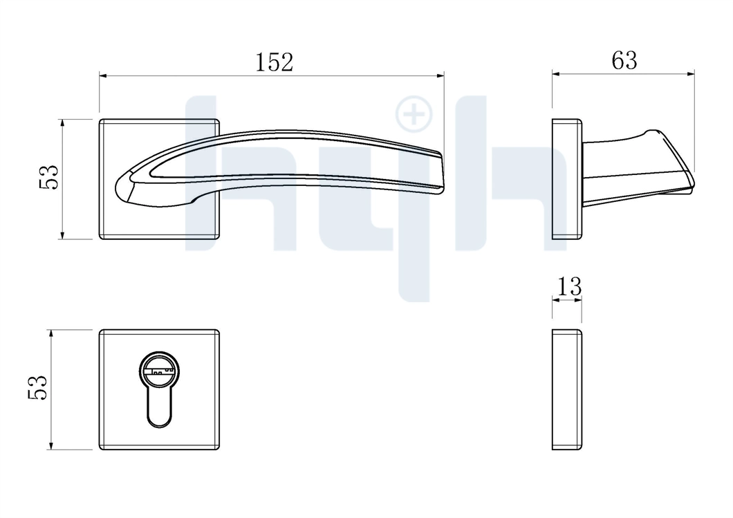 Interior Silver Modern Farmhouse Main Internal Door Handle Bedroom Indoor Brushed Nickel Handles Home