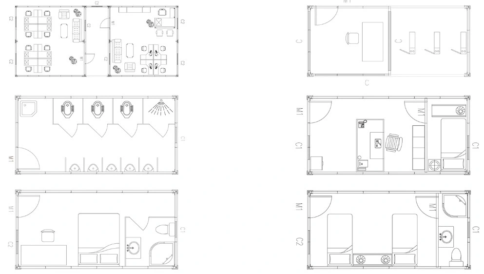 Prefab House / Container House / Modular House / Steel Structure House / Assembly House with Offshore Accommodation for Sale