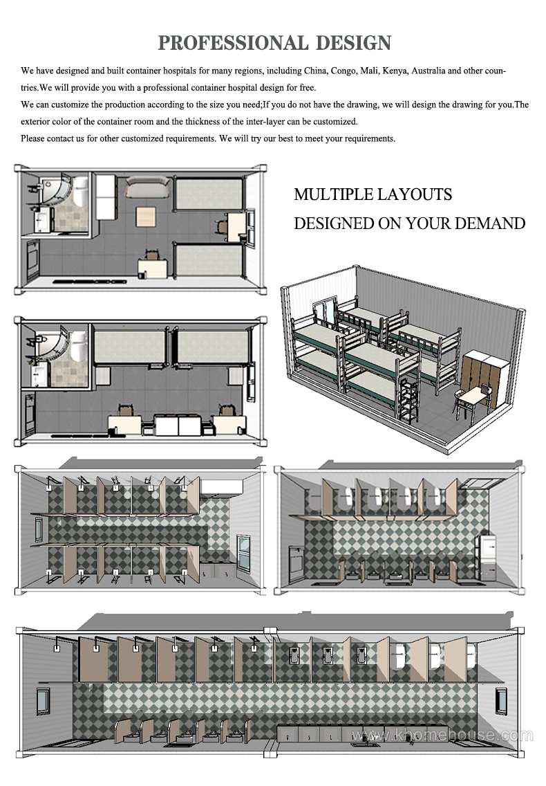 Commercial Modular Buildings Construction Site Containers for Pipe Line Site