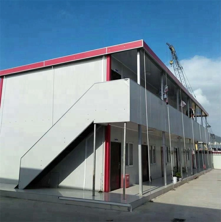 Single Slope Roof Sandwich Panel Prefab Steel Frame Labour Living House for Construction Site