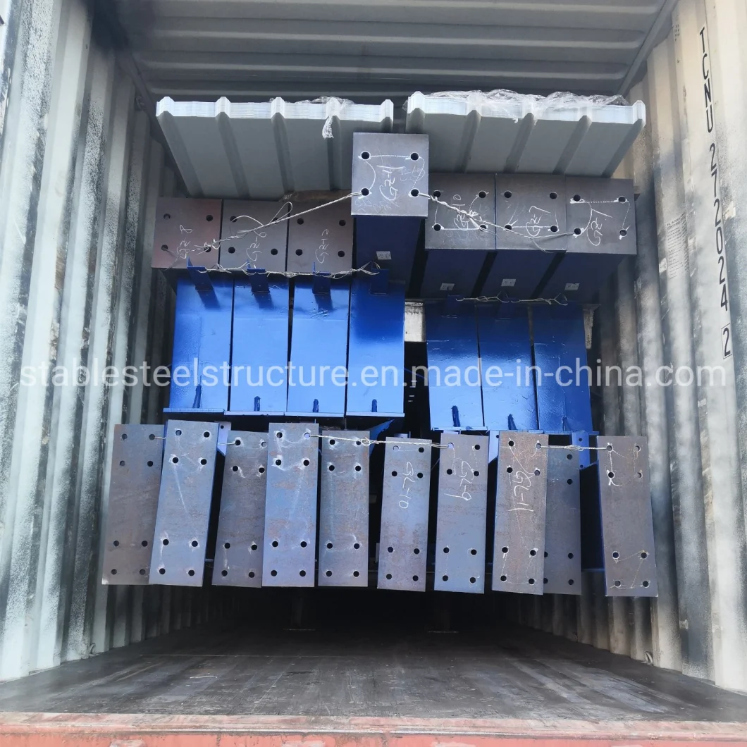 Portable Prefabricated Structural Steel Structure Warehouse Metallic Metal Building with Long Life Span