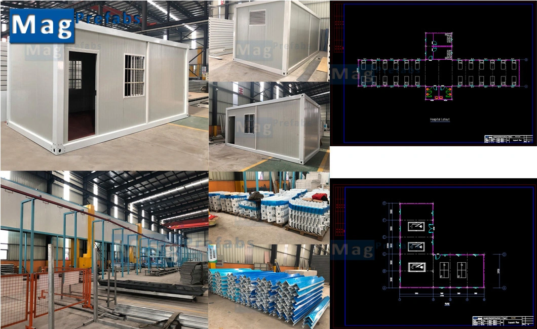 20FT 40FT Prefabricated Modular Steel Structure Prefab Mobile Container House Made in China