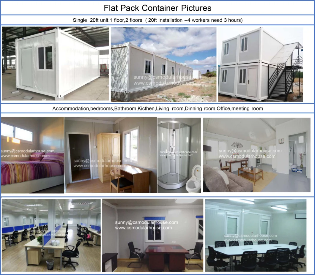 20FT Flat Pack Container House/Prefabricated Container House/Container Houses for Sale