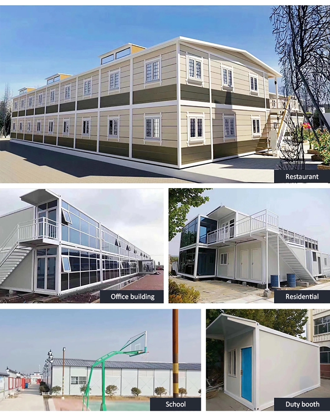 Chinese Removable Prefab Building Modular Container House for Mobile Shop/Store/Shopping Mall