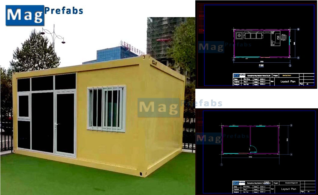 20FT 40FT Prefabricated Modular Steel Structure Prefab Mobile Container House Made in China