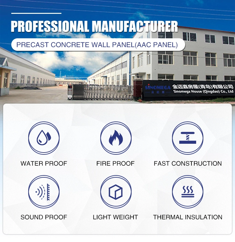 Lightweight AAC (Autoclaved Aerated Concrete) Wall Blocks Slica Sand Lightweight Brick