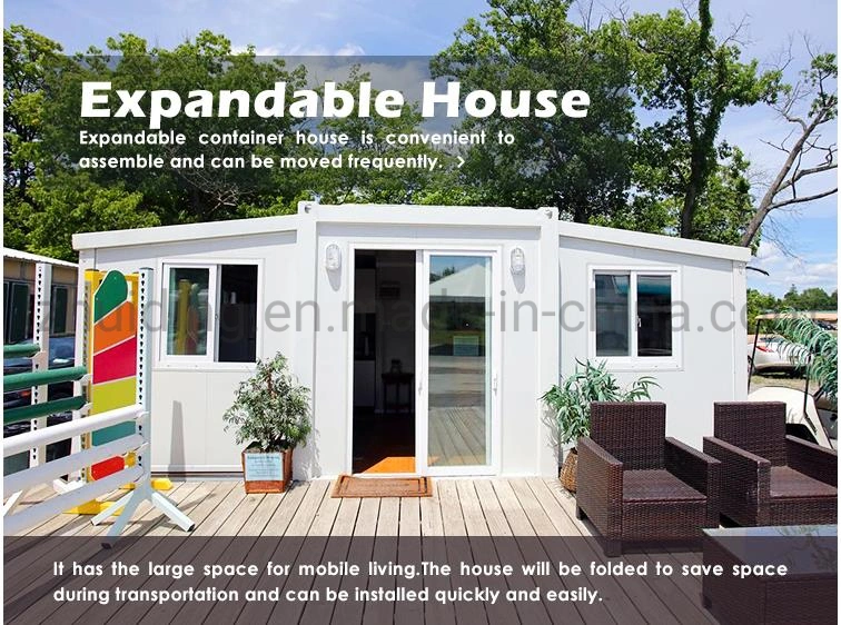 20FT 40FT 2 Bedroom 3 Bedroom Folding Expandable Flat Prefabricated Container House