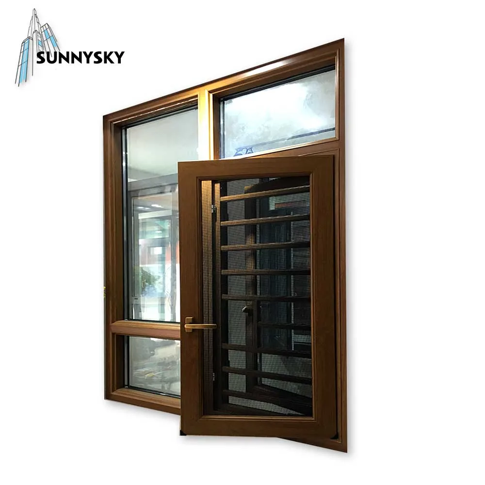 Residential Projects Aluminum Inward Swing Casement Windows with Screen for Mobile Homes