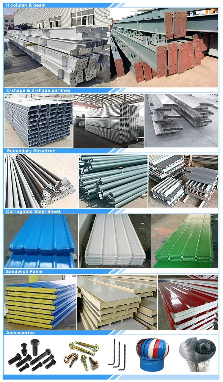 Pre Fab Industrial Hall Steel Structure Construction Building Warehouse