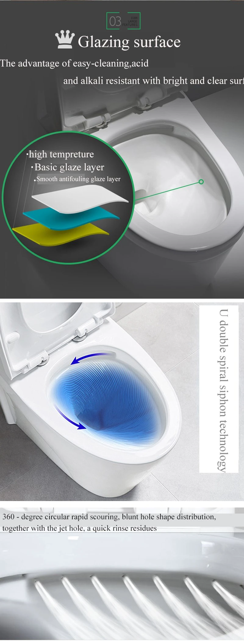 Wholesale Bathroom One Piece White Glazed Wc Toilets Bc-2023