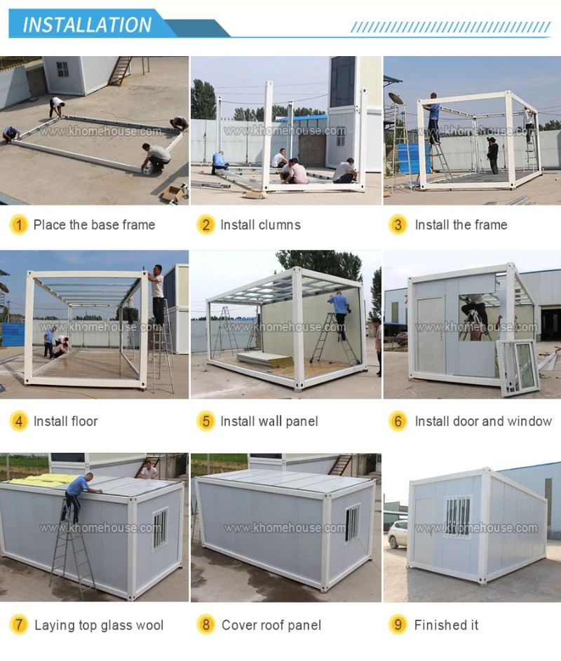 Flat Pack Staff Labour Accommodation Containers Detachable Portable Housing Units