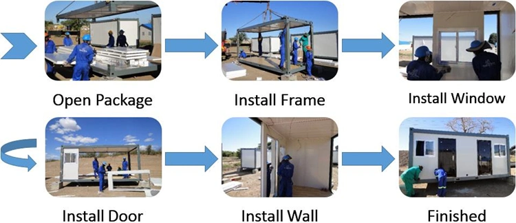 Ready-Made Flatpack Container Home Maker Rapid Fast Ready to Living Temporary Dismountable
