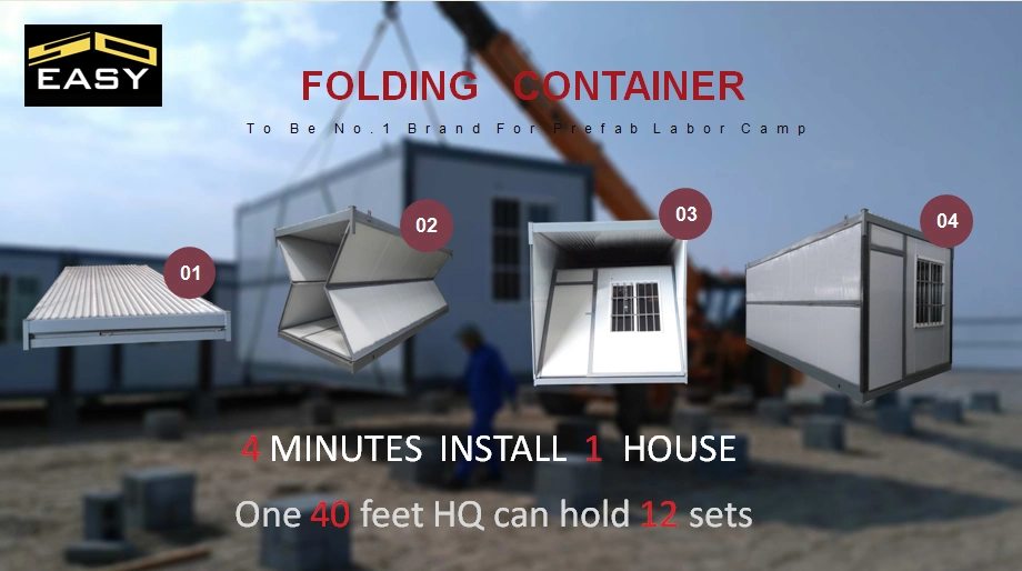 Prefabricated Steel Modular Folding Small Storage Container Office Home a Frame Mobile Homes in Prefabricated Building