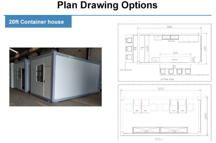 Prefabricated Coffee Shop Container Homes Luxury Shipping Containers Homes for Sale Container