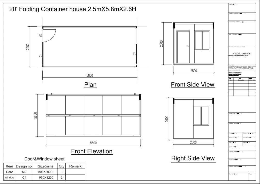 Prefabricated Steel Modular Folding Small Storage Container Office Home a Frame Mobile Homes in Prefabricated Building