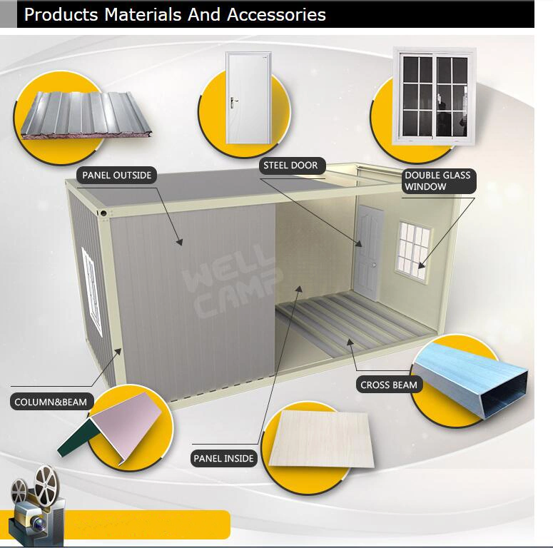 Prefab House Portable Container House Luxury Steel Garden Light Villa