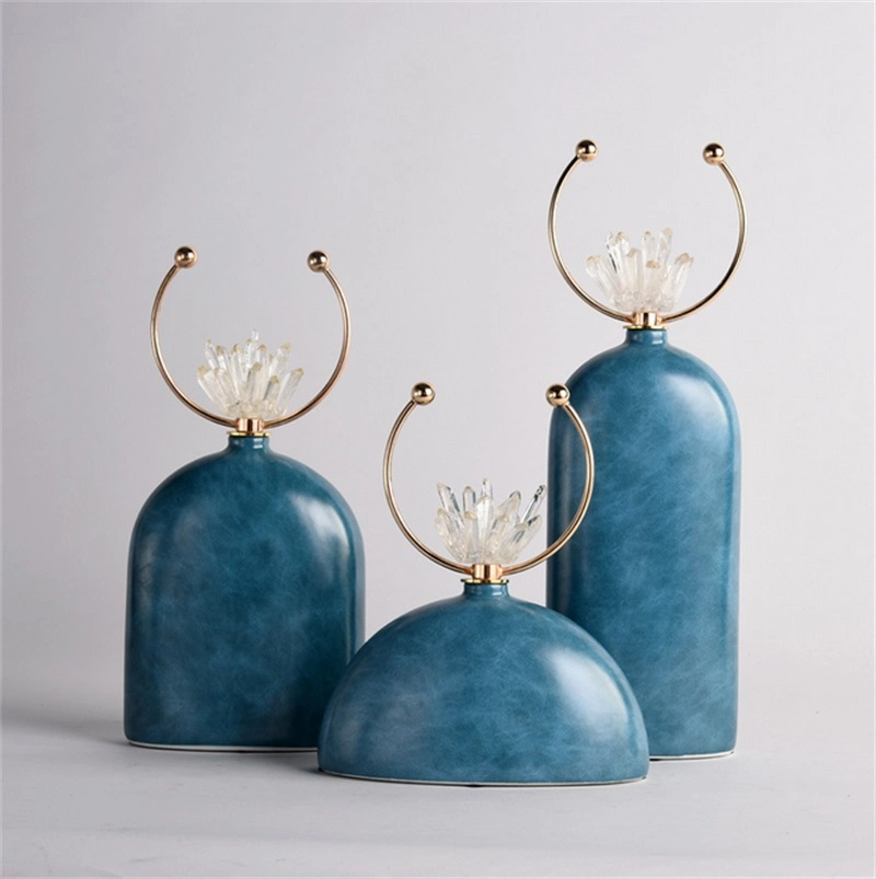 Modern Simple Ceramic Decoration Light Luxury Living Room Porch Cabinet U-Type Home Accessories