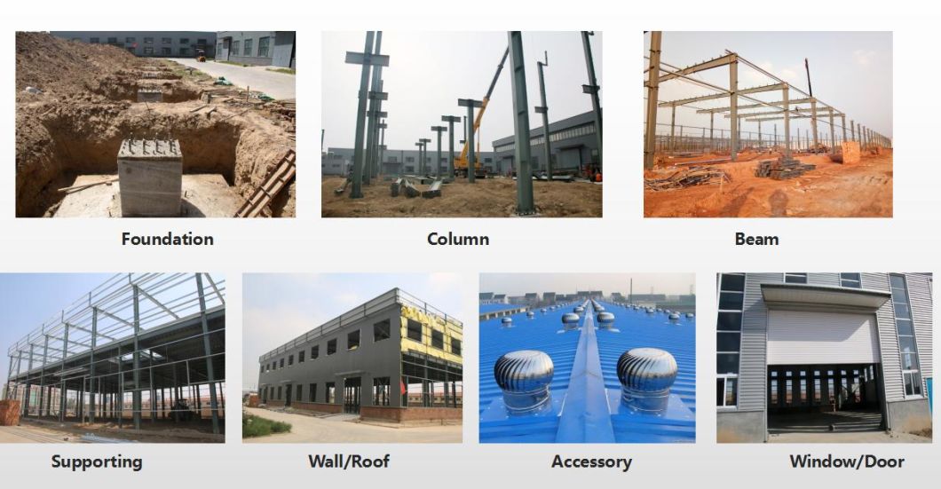 Prefabricated Span Space Frame Metal Building Economical Windproof Large Steel Structure Frame Structure Storage Construction Building