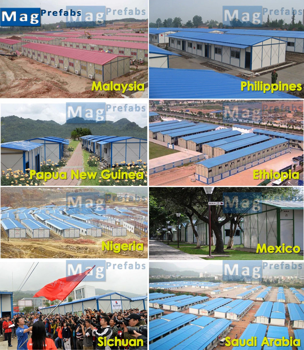 Economic Prefabricated Houses Portable Bungalow Prefab Houses Aluminum Profiles