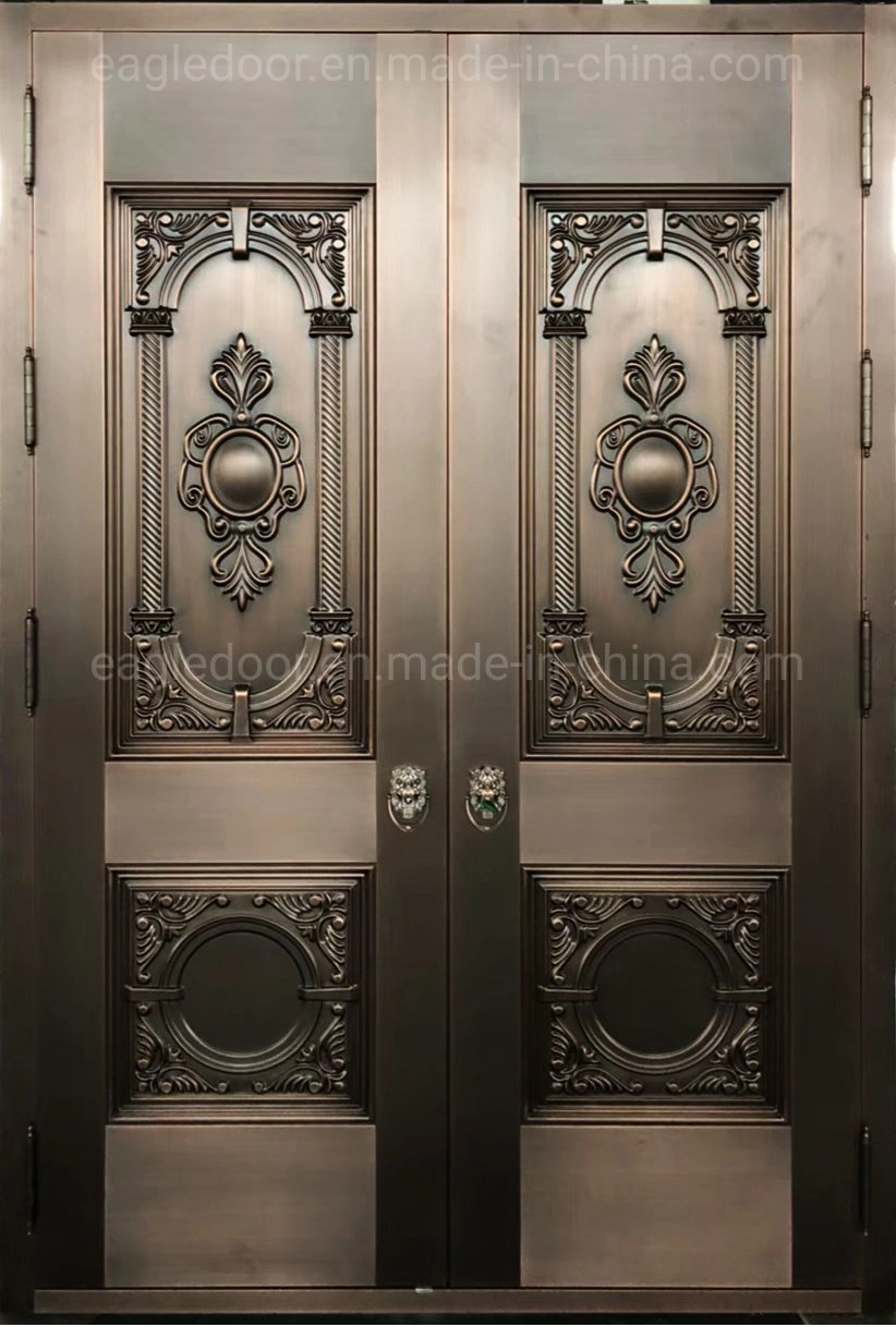 China Villa Exterior Main Door Copper Entry Doors Residential Glass Doors Design