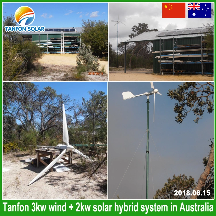 5kw 10kw Solar and Wind Turbine Generator Hybrid System for Home Use with Hybrid Controller 3000W