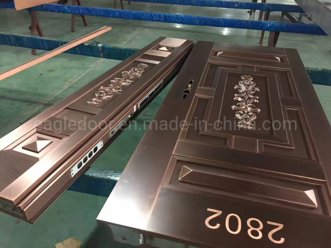 China Villa Exterior Main Door Copper Entry Doors Residential Glass Doors Design