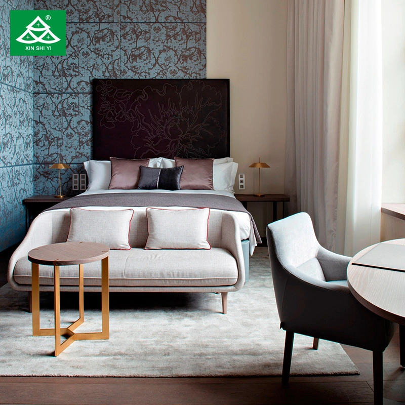 Factory Wooden Melamine Hotel Furniture Double Bedroom Bedroom Furniture