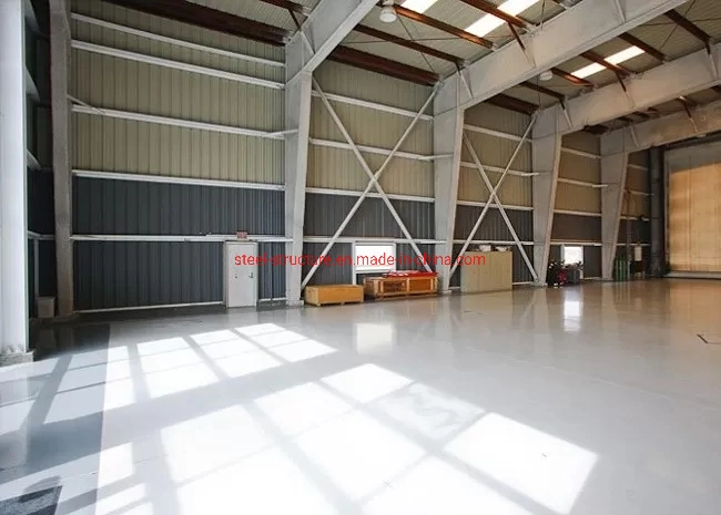 Pre-Engineered Two Spans Metal Hangar Buildings Steel Portal Frame Prefab Hangar Buildings