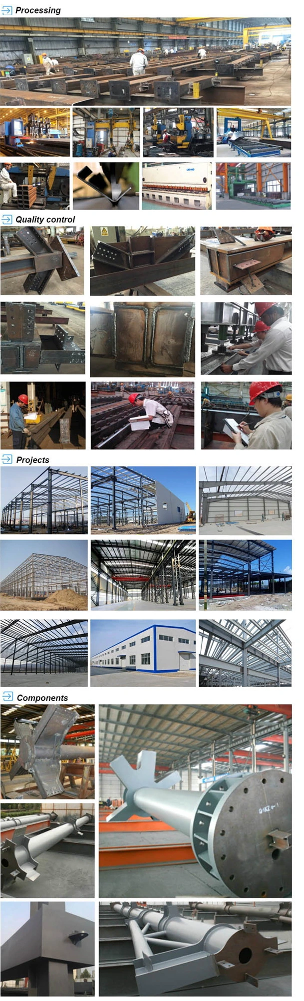 Light Steel Construction Prefabricated Workshop Large Span Steel Structure Warehouse
