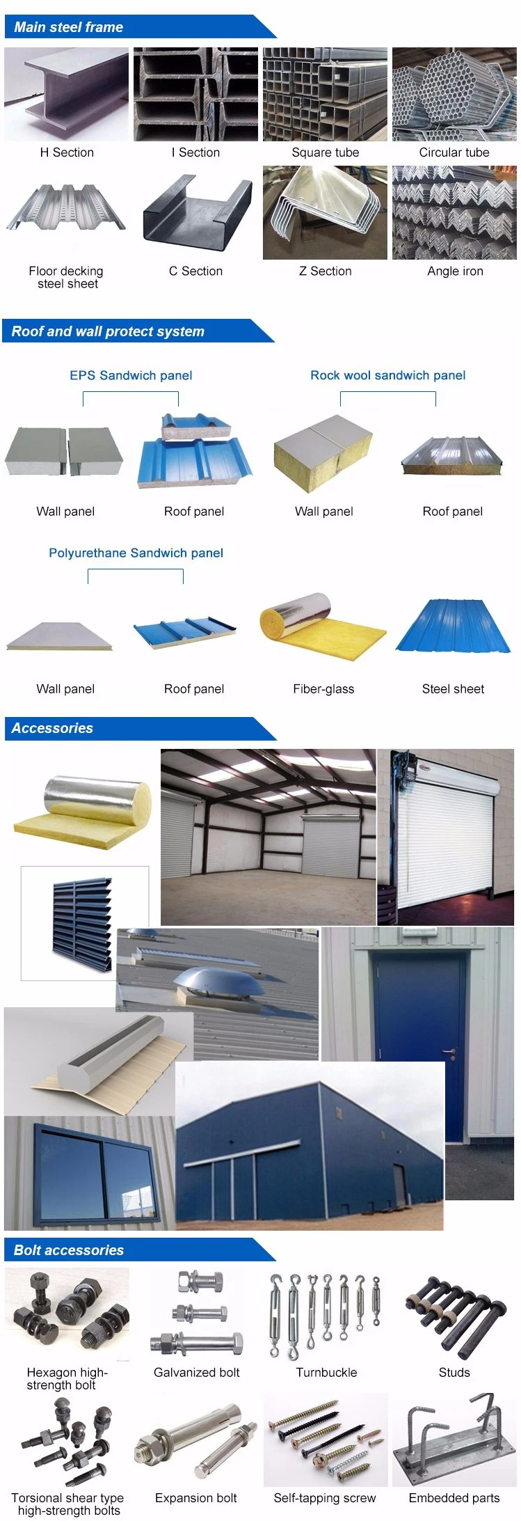 High Quality Prefabricated Workshop Metal Industrial Steel Structure Buildings Low Cost Prefab Cold Storage Warehouse