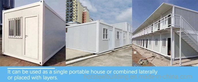 China Flat Pack Container House with Glass Curtain for Office and Meeting Room