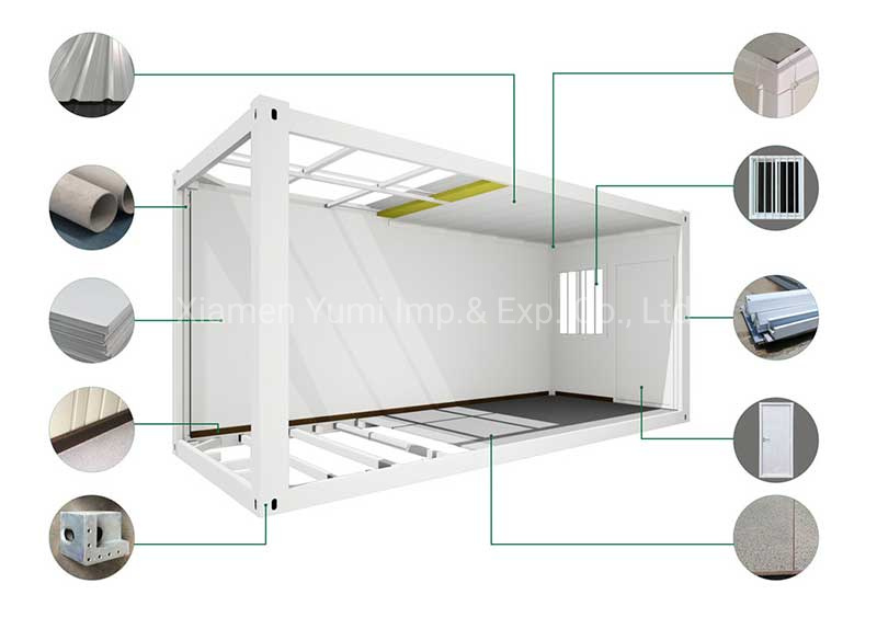 Two Story Modern Pre Fabricated Contemporary Container Homes for Buildings