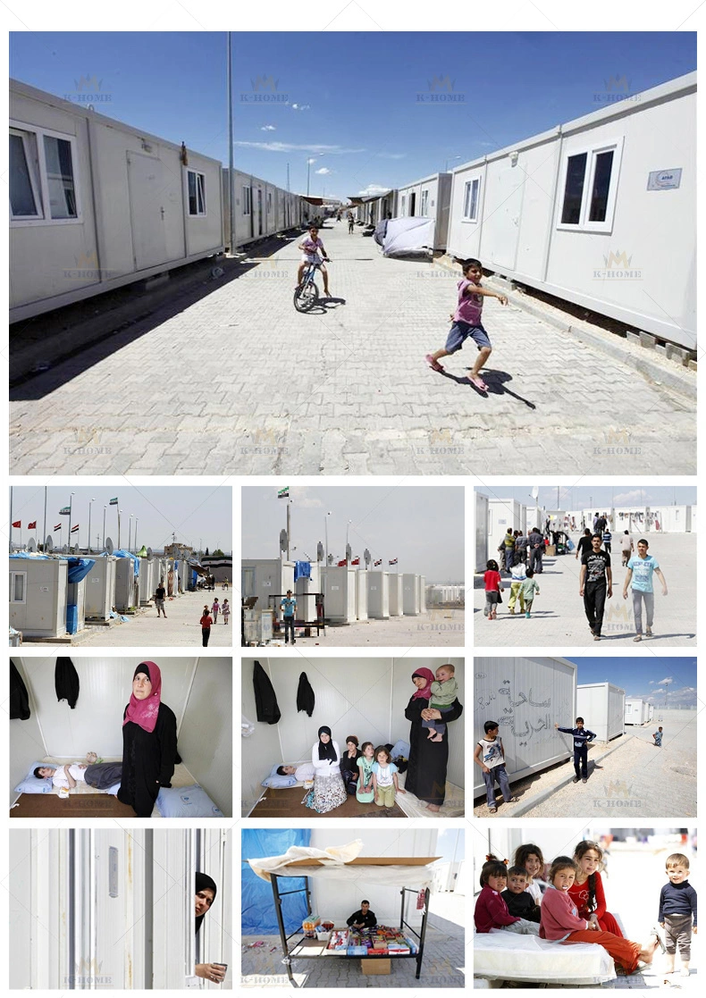 Low Cost Prefabricated Accommodation Containers Refugee Camp for Homeless People