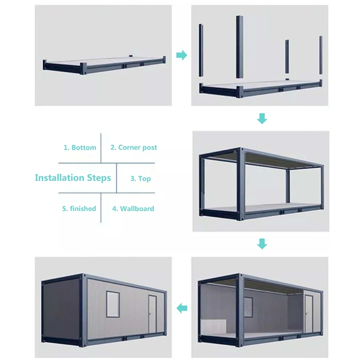 Container House Furnished 40 FT Expandable Fabricated Container House