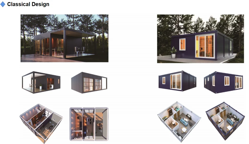Prefab Transportable Modular Tiny Homes with Multi-Functional Rooms