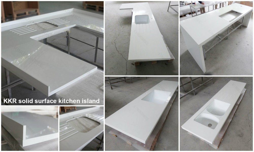 Prefab 72 Solid Surface Bathroom Countertop for Hotel Public Area (KKR-200217-5)