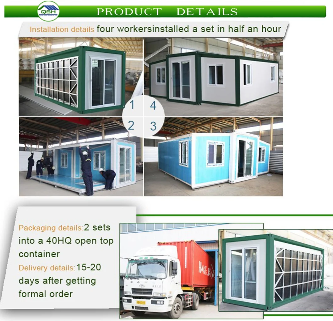 Expandable Container House/Luxury 2 Bedroom House Plans Qsh House Design for Australia