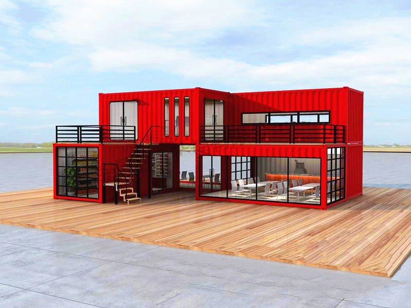 Two-Story 20/40FT Luxury Modular Prefab Steel Modern Portable Luxury Prefabricated Villa Container House Building