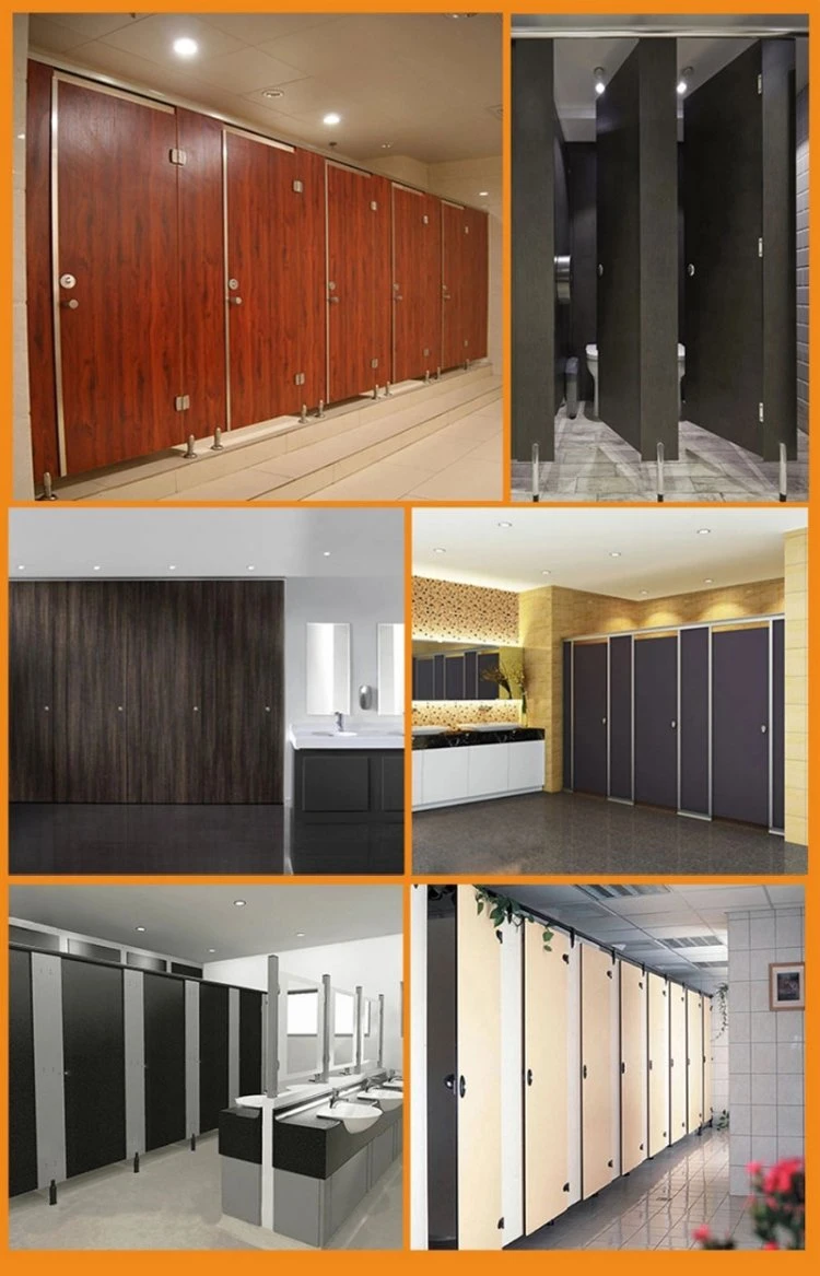 Best Selling Exclusive HPL 12 mm Waterproof School Toilet Partition, Colorful Fireproof Shopping Center Toilet Cubicle/