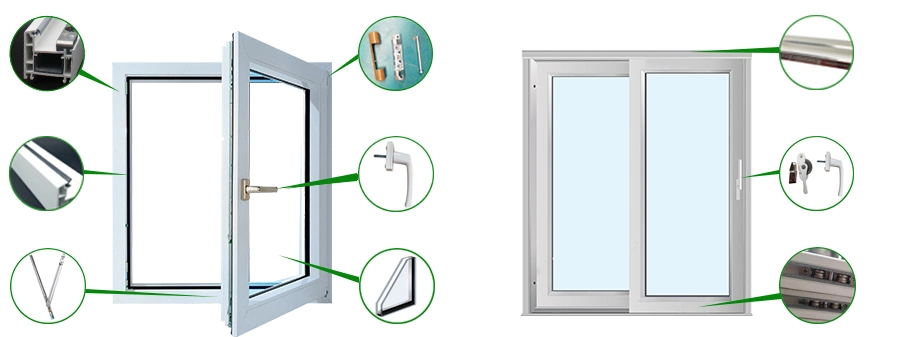 Black Grey Vinyl Replacement Windows for Mobile Homes