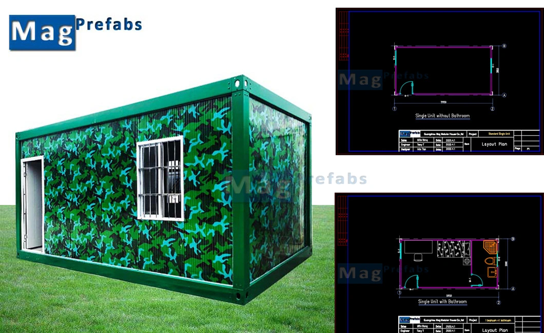 20FT 40FT Prefabricated Modular Steel Structure Prefab Mobile Container House Made in China