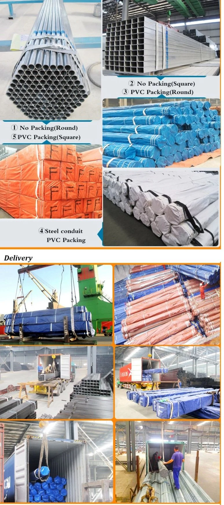 6m Length 40*20 40*25 40*30 Ms Mild Alloy Square Steel Pipe