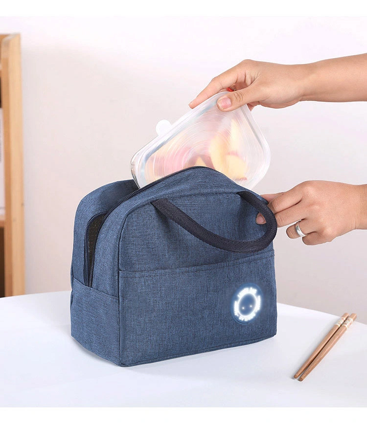 Portable Zipper Waterproof Lunch Bag Women Student Lunch Box Thermo Bag Office School Picnic Cooler Bag