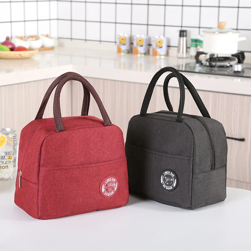 Portable Zipper Waterproof Lunch Bag Women Student Lunch Box Thermo Bag Office School Picnic Cooler Bag